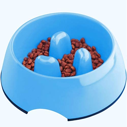 Super Design Anti-Gulping Dog Bowl Slow Feeder, Interactive Bloat Stop Pet Bowl for Fast Eaters