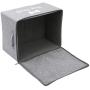 Geyecete Canvas Fabric Pet Toy Bin and Accessory Storage Bin with Lid and Zipper, Collapsible Organizer Storage Basket