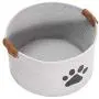 Geyecete Round Dog Dog Toy Basket Storage Cotton Rope Storage Basket Pet/Doy Toy Box Dog Storage Basket
