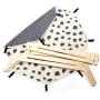Primetime Petz Pet Lounge, Raised Indoor Pet Bed for Cats or Small Dogs, Reversible Fabric Hammock (Neutral Paint Spots/Crosses)
