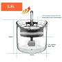 LORDWEY Cat Fountain Pet Dog Water Dispenser,Clear Large Filtered Cats Drinking Fountains 1.8L,Automatic Waterfall Bowl Indoor Gifts Running Jug Round Quiet Clean Great with Faucet Filter Replacement