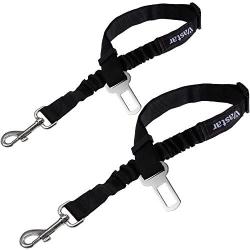 Vastar Dog Seat Belt Harness, 2 Packs Pet Dog Seat Belt Leash Adjustable Dog Cat Safety Leads Harness, Vehicle Car Seatbelt Harness for Pets with Elastic Nylon Bungee Buffer for Shock Attenuation