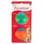 Pet President TPR LED Light Up Ball and Squeaky 2.5IN Pet Ball Pet Supplies(2 Pack)