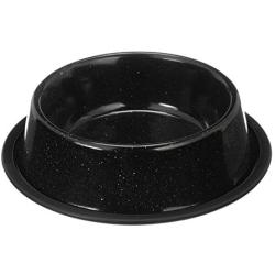 Neater Pet Brands - Camping Style Pet Bowl - Enamel Ware Blue Black Granite Colors - Dog Cat No Tip Skid Bowls