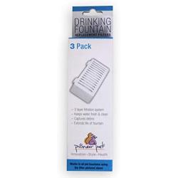 Pioneer Pet T-Shaped Filter for Food, Water & Serene Fountain, 3 count