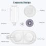 UPSKY Double Dog Cat Bowls Pet Automatic Water Dispenser Detachable Dog Glass Feeder Bowl No-Spill Pet Food Water Bowls for Cats and Small Dog
