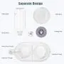 UPSKY Double Dog Cat Bowls Pet Automatic Water Dispenser Detachable Dog Glass Feeder Bowl No-Spill Pet Food Water Bowls for Cats and Small Dog