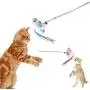 LERTREE 2Pcs/Set Cat Toys Wand Teaser Interactive Cat Stick with Tassel Bells Kitten Having Fun Exercise Playing