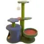 CoutureBridal Cat Tree Multi Level Flower Cat Towel with Scratching Post Cat Kitten Activity Center Play House Entertainment Furniture