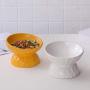 LIONWEI LIONWELI Ceramic Raised Cat Bowls, Tilted Elevated Food or Water Bowls, Stress Free, Backflow Prevention, Dishwasher and Microwave Safe, Lead & Cadmium Free
