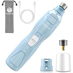Petural Dog Nail Grinder, Upgraded Quiet Dog Nail Trimmer, 2-Speed Electric Pet Nail Grinder with Premium Dog Clipper for Medium Small Dogs Cats Grooming Trimming