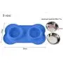 Stella-Lou Dog Bowls & Mat Set - 2 Removable Stainless Steel Bowls Set in a No Mess, No Spill, Non Skid, Silicone Mat. Food & Water Bowls for Dogs or Cats. Stella-Lou Dog Bowls & Mat Set - 2 Removable Stainless Steel Bowls Set in a No Mess, No Spill, Non Skid, Silicone Mat. Food & Water Bowls for Dogs or Cats.