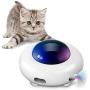 HIPIPET UFO Interactive Cat Toy Upgraded Pop and Play Toy with Rotating Feather, USB Charging,Smart Mode(Continuous Plays/5 Minutes Auto Shut-Off/Vibration Sensor) for Indoor Cats Relieve Boredom