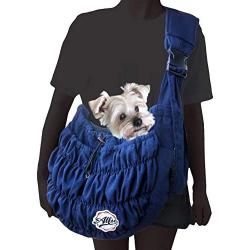 Alfie Pet - Tyler Pet 1-Sided Mesh Sling Carrier - Color: Navy