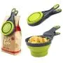 UCSAJI Collapsible Pet Scoop Silicone Measuring Cups Set Sealing Clip 3 in 1 Multi-Function Scoop Bowls Bag Clip Dog Snack Measuring Cup for Dog Cat Food Water Set of 2 (1 Cup & 1/2 Cup Capacity) UCSAJI Collapsible Pet Scoop Silicone Measuring Cups Set Sealing Clip 3 in 1 Multi-Function Scoop Bowls Bag Clip Dog Snack Measuring Cup for Dog Cat Food Water Set of 2 (1 Cup & 1/2 Cup Capacity)