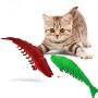 Befx Cat Toys Interactive Kitten Catnip Toys Rubber Pet Cat Toothbrush Cat Treat Toy Cat Stuff Teeth Cleaning Chew Toy Rubber Bite Resistance Lobster Shape 2 PCS