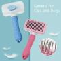 None branded Dog Cat Hair Brush Pet Grooming Comb Tools One Click Hair Removal Self Cleaning Slicker Brush for Shedding Grooming