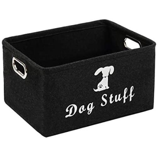 Geyecete Dog Apparel & Accessories/Dog Toys/Pet Supplies Storage Basket/Bin with Handles, Collapsible & Convenient Storage Solution for Office, Bedroom, Closet, Toys, Laundry