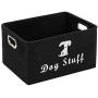Geyecete Dog Apparel & Accessories/Dog Toys/Pet Supplies Storage Basket/Bin with Handles, Collapsible & Convenient Storage Solution for Office, Bedroom, Closet, Toys, Laundry