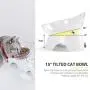 MILIFUN Elevated Double Cat Dog Bowls, Pet Food and Water Bowl with 15°Tilted Raised, Pet Feeding Basic Bowl for Cats Small Dogs and Other Small Animals White MILIFUN Elevated Double Cat Dog Bowls, Pet Food and Water Bowl with 15°Tilted Raised, Pet Feeding Basic Bowl for Cats Small Dogs and Other Small Animals White