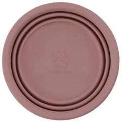 HEVEA Bowl on The go for Dogs, Foldable, Collapsible Water Bowl for Dogs. Made from Non-Toxic, Plastic-Free, BPA-Free and PVC-Free Natural Rubber. Old Rose Holds 10oz.