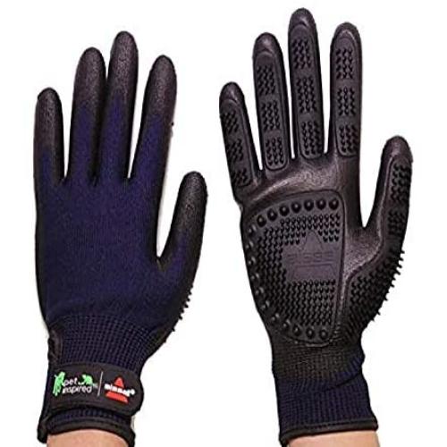 BISSELL De-Shedding Grooming Gloves for Pets, 1 Pair, For Long and Short Hair on Dogs Cats and More