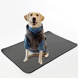 MYSKY HOME Puppy mat Waterproof Wee Training Pads for Dogs & Reusable Puppy Pee Pads Super Absorbent Urine with Non Slip Backing Quick Dry Machine Washable Potty Trainer 2 Pack (XXL 36” X 53”)