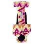 Barkertime Premium Waterproof Dog Diaper Overall - Made in USA - Orange and Yellow Chevron Minky Escape-Proof Premium Waterproof Dog Diaper Overall