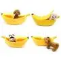 WarmShe Pet Cat Bed House Cute Banana, Warm Soft Punny Dogs Sofa Sleeping Playing Resting Bed, Lovely Pet Supplies for Cats Kittens