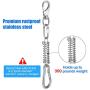 DIBBATU Spring Pole Dog Rope Toys Outdoor Hanging Bungee Toys Interactive Tether Tug of War for Pitbull & Medium to Large Dogs Muscle Builder Exercise & Solo Play Toy