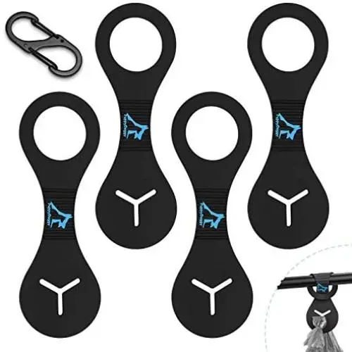 PuppyDoggy Waste Bag Carrier Dog Poop Bag Holder Handy and Easy Use Doggy Leash Bag Carrier for Leash Dispenser Accessories (4 Pack)