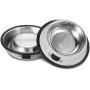 Comsmart Stainless Steel Pet Cat Bowl Kitten Puppy Dish Bowl with Cute Cats Painted Non-Skid for Small Dogs Cats Animals (2 Pack)