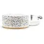 Pet Junkie Terrazzo Elevated Dog Bowl for Food and Water with Stainless Steel Washable Inner Bowl, White Pet Junkie Terrazzo Elevated Dog Bowl for Food and Water with Stainless Steel Washable Inner Bowl, White