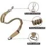 VIVOI Tactical Dog Harness and Bungee Dog Leash Set, Adjustable K9 Military Dog Vest with Rubber Control Handle and Adjustable Dog Leash for Training