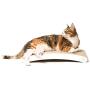 4CLAWS Curve Scratching Pad (White) - Basics Collection Cat Scratcher