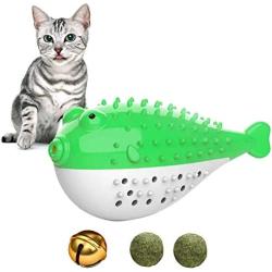 Catnip Toys for Cats,Interactive Cat Toothbrush Chew Treat Toy for Kitty ,Teeth Cleaning Dental Care,Fish Shape Pet Toy