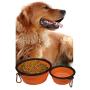 XQDD Collapsible Dog Bowl, Portable Silicone Dog Food/Water Bowls, Perfect for Travel/Outdoor Use, 2 Pack