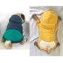 meioro Dog Clothes Hoodies Pet Cat Warm Soft Cotton Zipper Sweater Coat French Bulldog Pug (XS, Yellow)