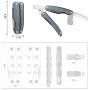 Pet Lavu Folding Dog Nail Clippers,3 in 1 Portable Cat Trimmers, Stainless Steel Pet Nail Grooming Tool for Small and Large Cats Dogs