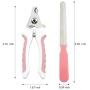 EnYL Dog Nail Clippers Trimmer Set with Safety Guard to Avoid Over-Cutting,Professional Grooming Tools for Dog Cat Rabbit