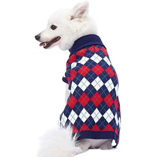 Blueberry Pet 6 Patterns Nordic Fair Isle Snowflake Interlock Dog Sweater and Matching Sweater for Pet Lover Blueberry Pet 6 Patterns Nordic Fair Isle Snowflake Interlock Dog Sweater and Matching Sweater for Pet Lover