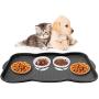 Falflor Pet Food Bowl Tray Multi-Purpose Pet Feeding Mat Non Slip Boot Mat and Tray Floor Protection Indoor Outdoor Multi-Purpose Boot Trays