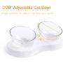 Laifug Elevated Double Cat Dog Food Water Bowls,Tilted Pet Raised Bowls with Stand for Cats and Small Dogs,Food Grade Material Nonslip Cat Dishes