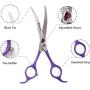 TooSharp Dog Grooming Curved Scissor - 7 Inch Professional Sharp Trimming Shears Designed for Right/Left handers for Long Short Hair of Cat Pet