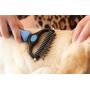 Maxpower Planet Pet Grooming Brush - Double Sided Shedding and Dematting Undercoat Rake Comb for Dogs and Cats,Extra Wide
