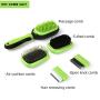 Hcpet Dog & Cat Brush Pet Grooming - Self Cleaning Slicker Brush, Pet Brush for Shedding and Deshedding Tool – Your Dog or Cat Will Love Being Brushed with The Grooming Brush – Gently Removes Loose Undercoat (Green-Comb)
