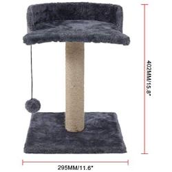 Tylu Cat Tree Tower with Natural Sisal cat Perch with Hanging Ball for Kitten Small Cats Scratching Climbing Playing Relaxing Sleeping