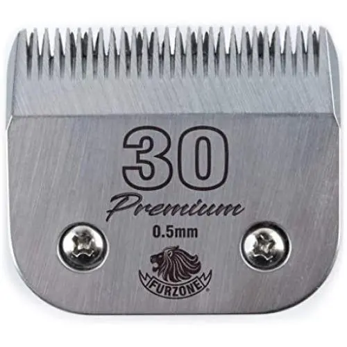 Furzone Detachable Blade - Size 30 Blade 1/50'', Made of Extra Durable Japanese Steel, Compatible with Most Andis, Oster, Wahl A5 Clippers Furzone Detachable Blade - Size 30 Blade 1/50'', Made of Extra Durable Japanese Steel, Compatible with Most Andis, Oster, Wahl A5 Clippers
