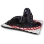 Nomorer Dog Mat 21st Birthday Waterproof and Warm Pet Mattress Abstract Sun Beams Backdrop Party Delicious Cupcake with Frosting Image Red and Orange