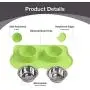 Pet Food and Water Bowls with 2 Stainless Steel Bowl & No Spill Non-Skid Silicone Mat Dog Double Feeding Bowl (350ml x 2) Pet Food and Water Bowls with 2 Stainless Steel Bowl & No Spill Non-Skid Silicone Mat Dog Double Feeding Bowl (350ml x 2)